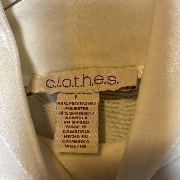 C.L.O.T.H.E.S Ivory, sleeveless top, sz Large - Picture 3 of 3